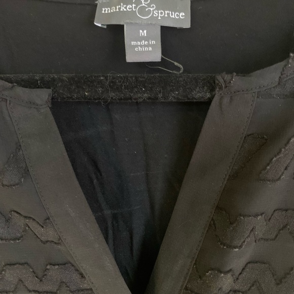 Black tank top v neck blouse - Picture 2 of 3